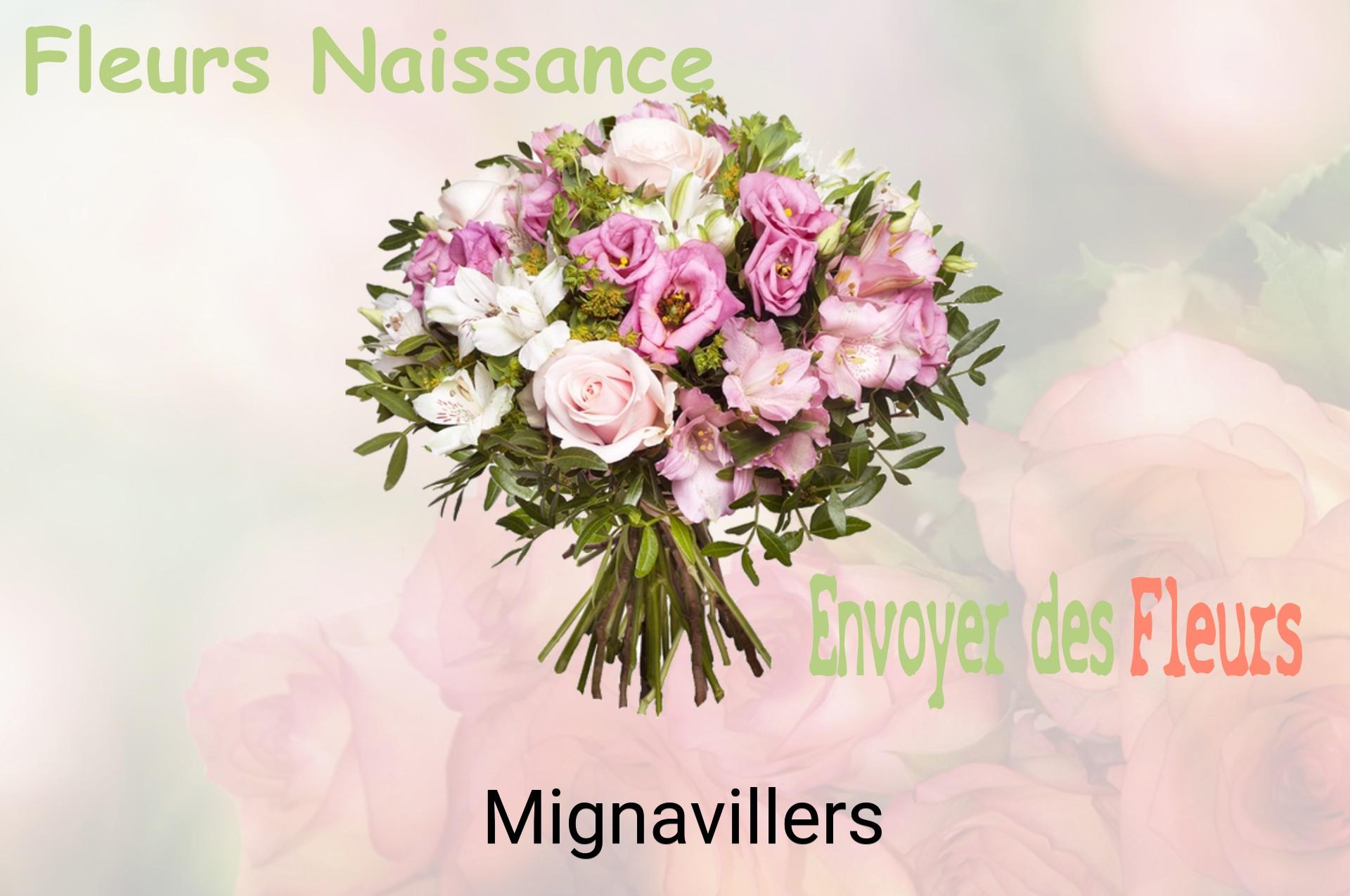 Bouquet de fleurs de naissance livré à Mignavillers