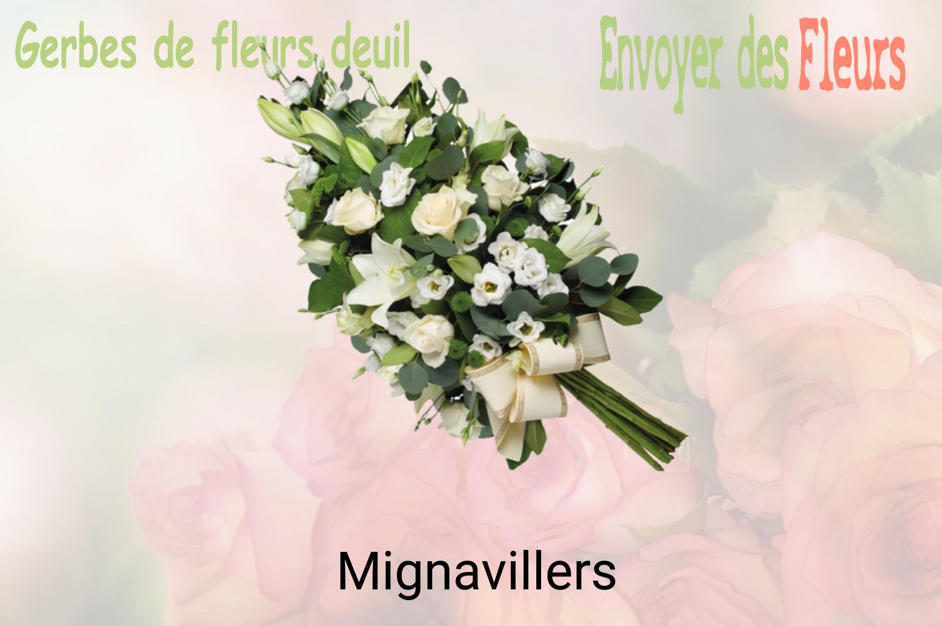 Gerbe de fleurs de deuil livrée à Mignavillers